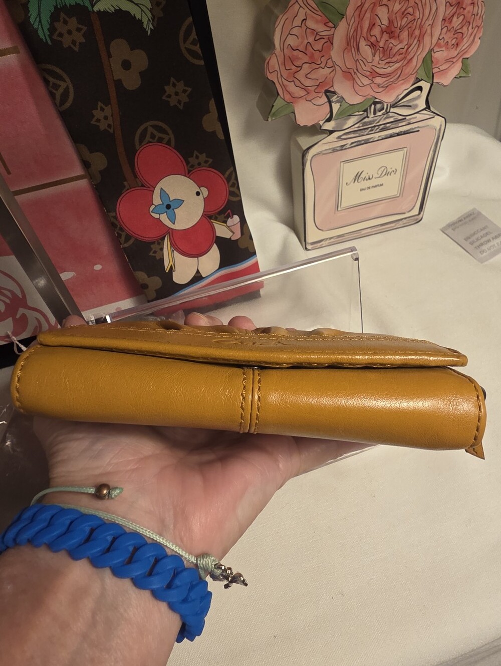 Coach Mustard Yellow Leather Trifold Wallet - Picture 12 of 14